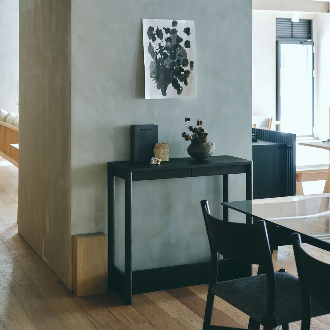 コヤバリコンソールテーブル スミ ブラック