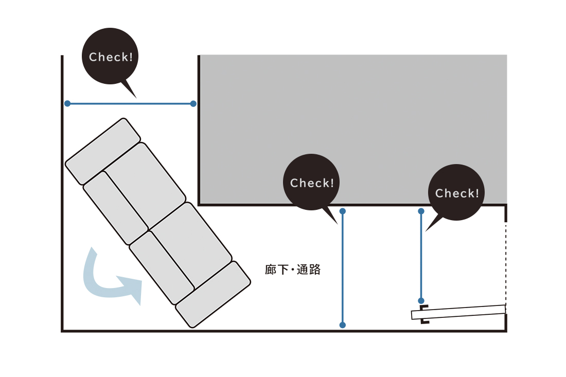 通路の幅・高さ