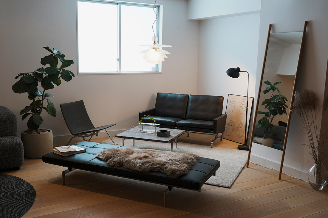 北欧家具正規販売店CONNECTの札幌ショールーム 店舗内の展示風景イメージ