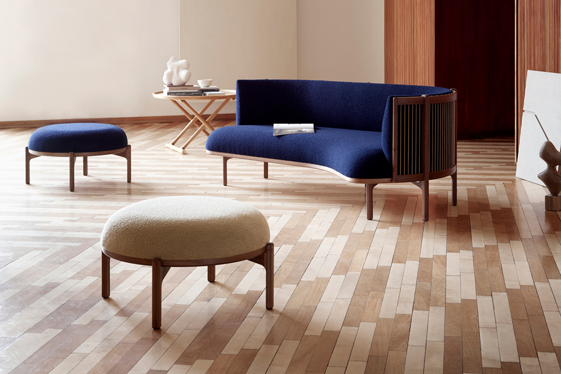 人と空間をつなぐやさしいフォルムRF1903Fサイドウェイフットスツール