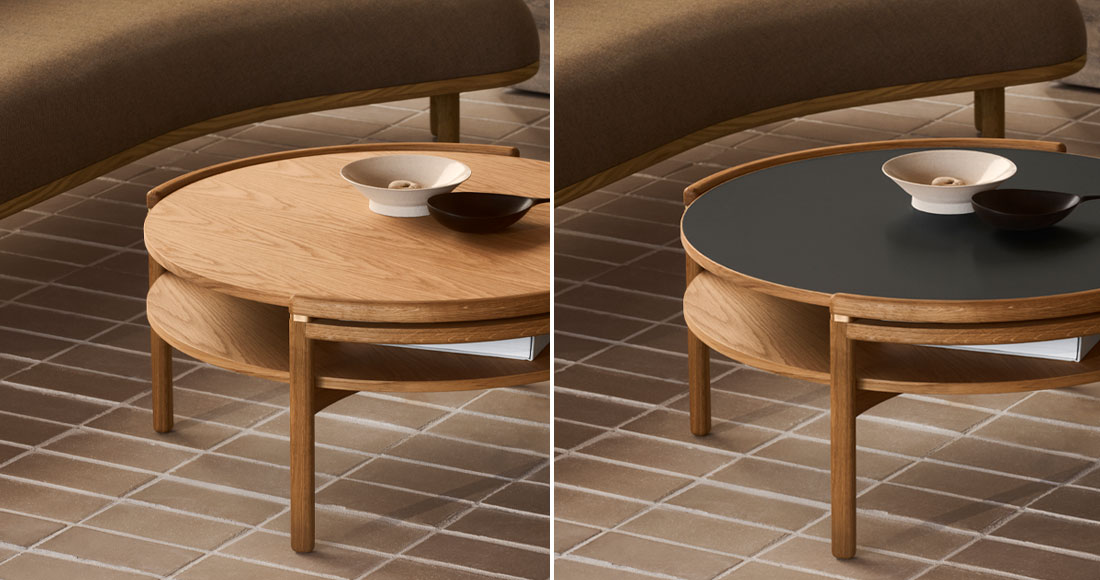 柔らかな曲線が、空間と人をつなぐRF1905サイドウェイコーヒーテーブル