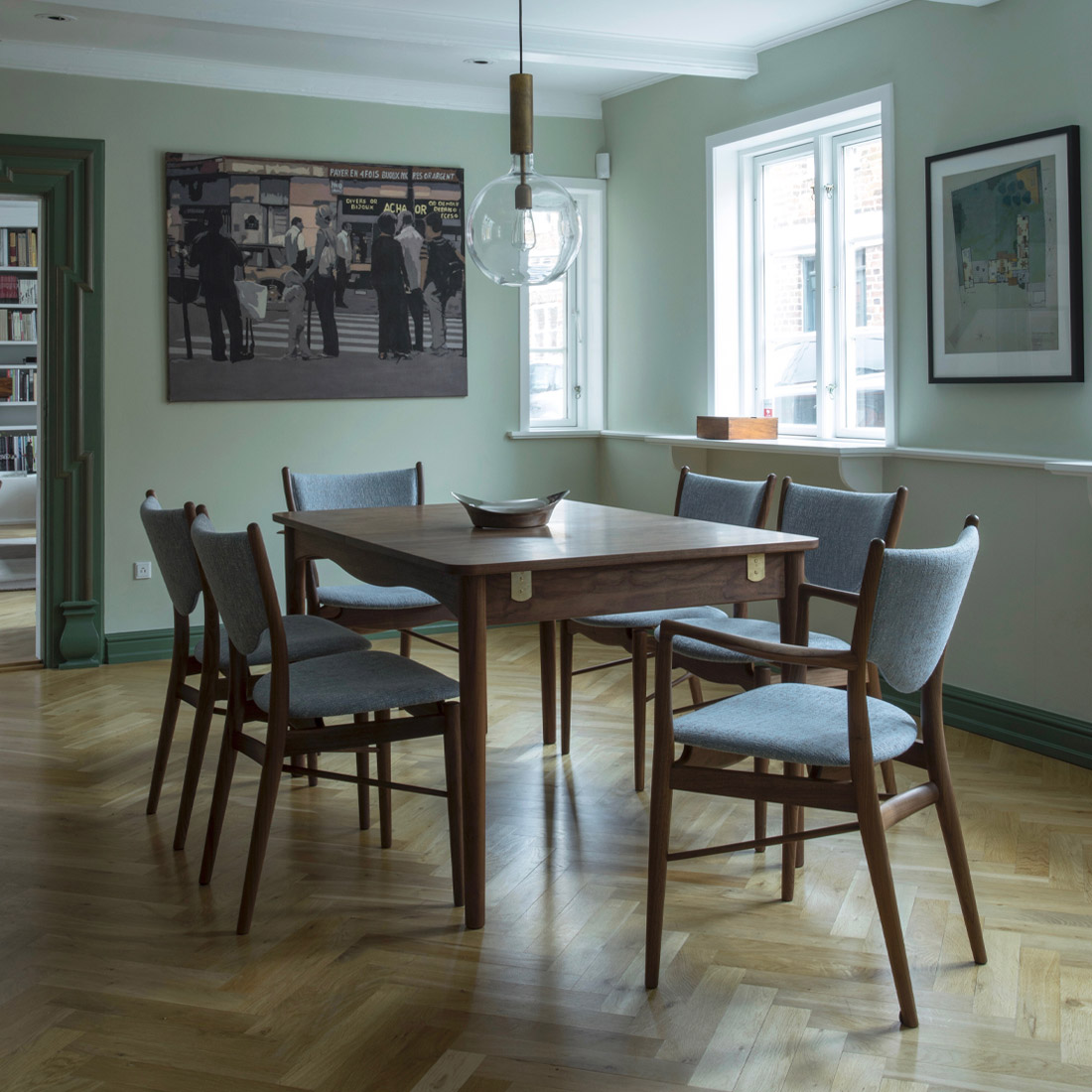 >優雅に変化する、伸長式ダイニングテーブル、ボビルケテーブル