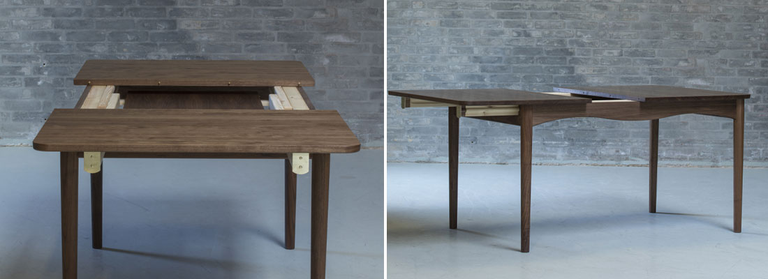 >優雅に変化する、伸長式ダイニングテーブル。ボビルケテーブル