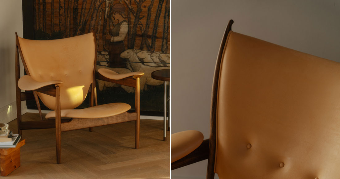 凛とした三角形のフォルムが美しいエジプシャンチェア