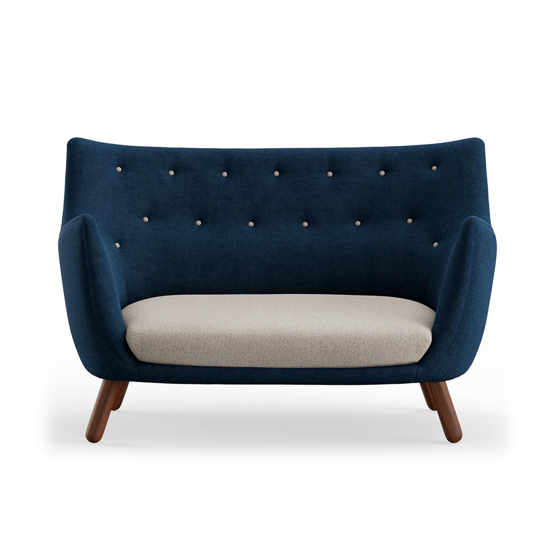 美しく芸術的で丸みを帯びた外観のポエトソファ