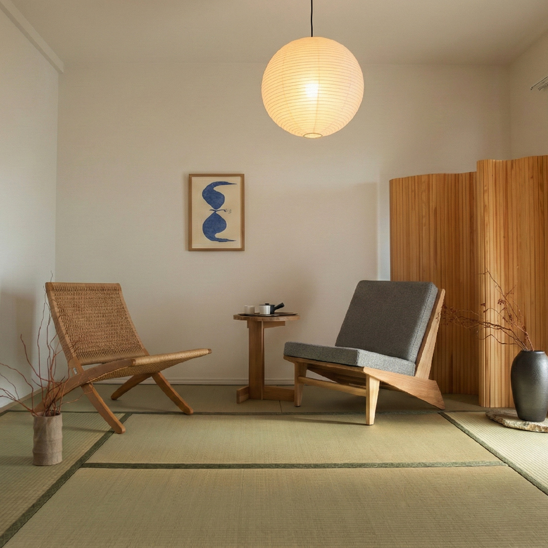 ペーパーシェードのコーディネート