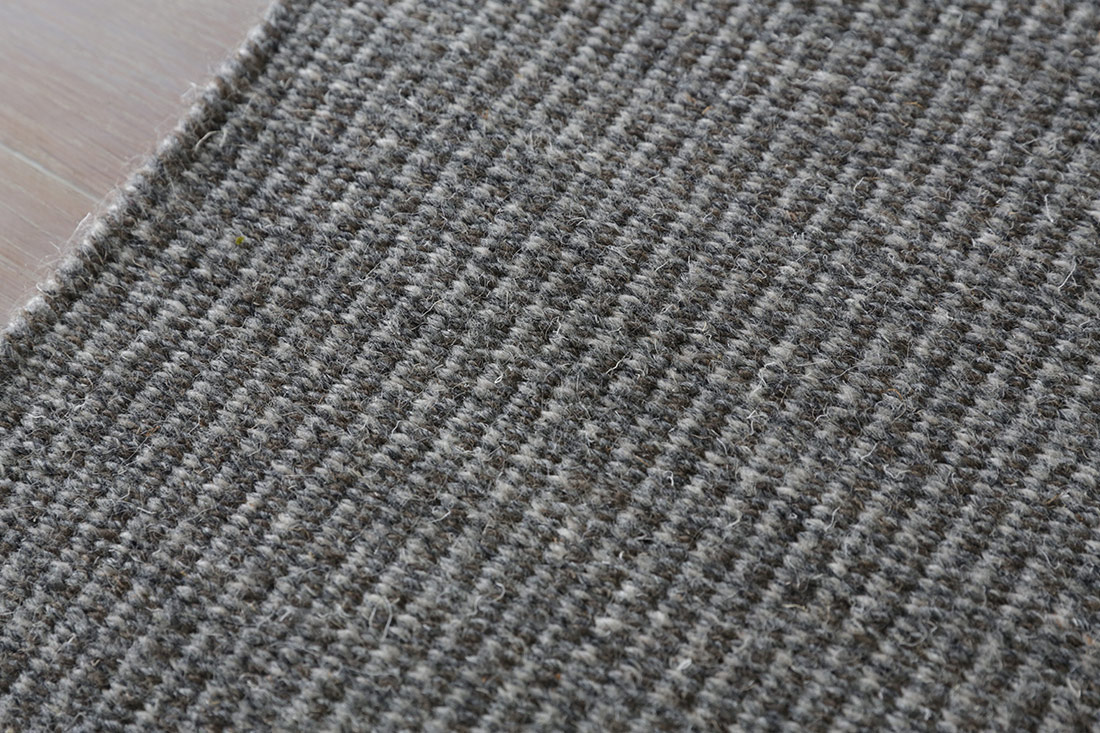 ハーパー グレー ラグの織り目アップ
