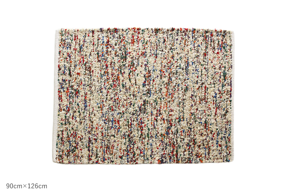 テクニカラーフロックラグ