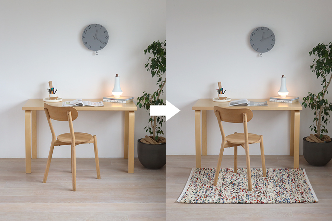 テクニカラーフロックの生地アップ