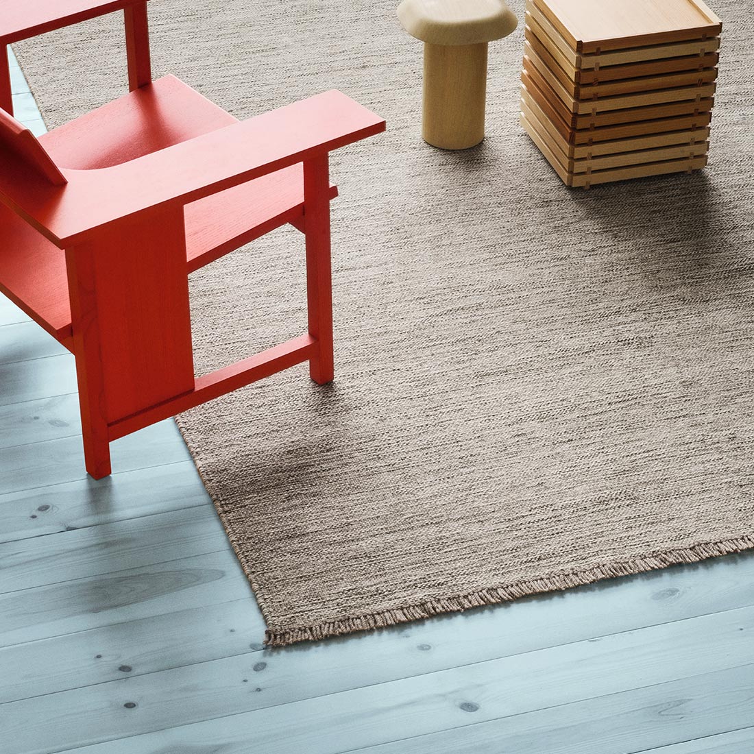 クヴァドラ イールドメランジェナチュラリーカラードフリンジ 0152 ラグ