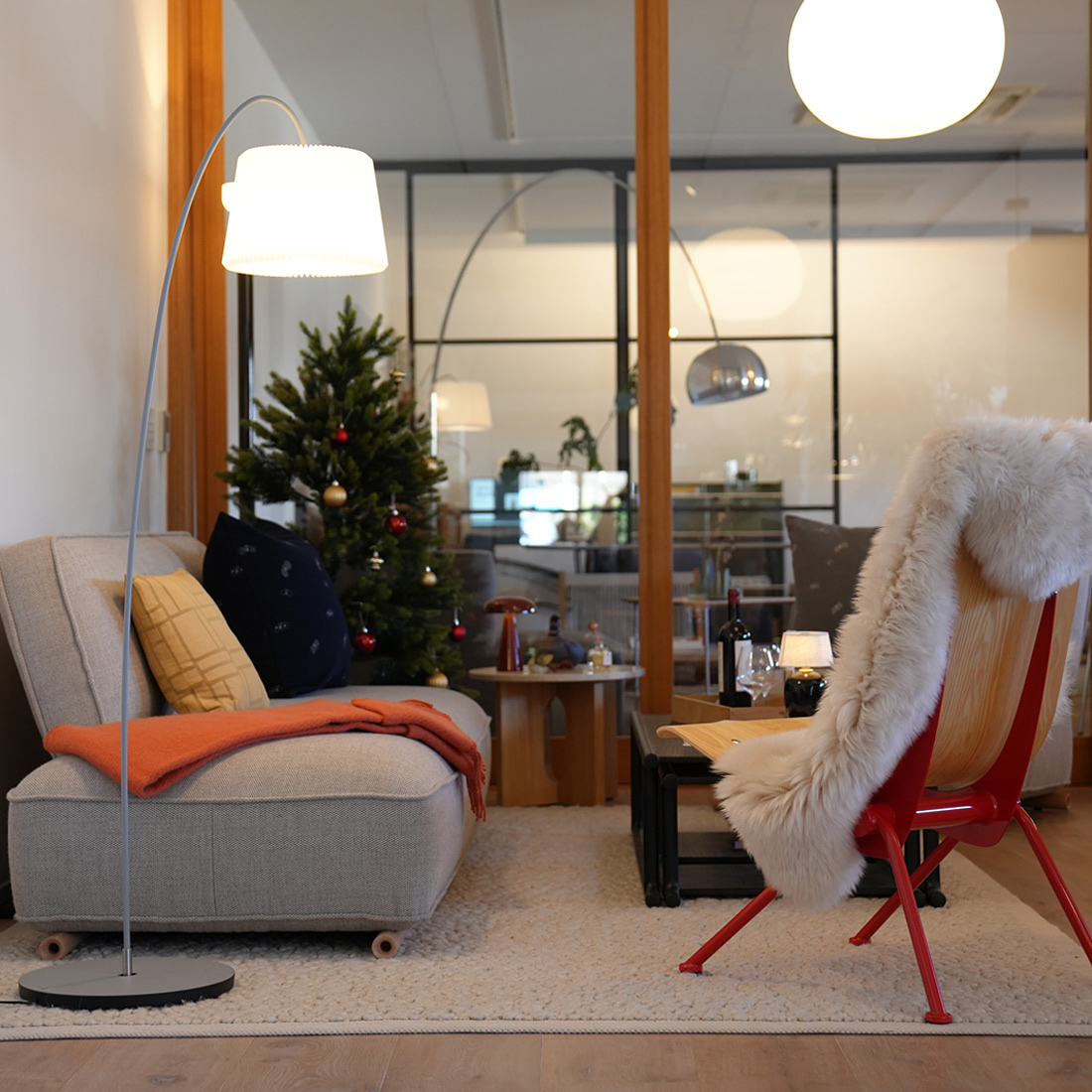 SNOWDROP フロアランプ グレー