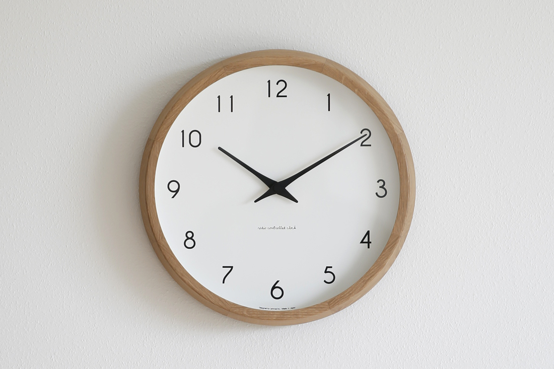 Campagne ( カンパーニュ ）オーク・オイル仕上げ 掛け時計電波時計【CONNECT別注】ブラウン