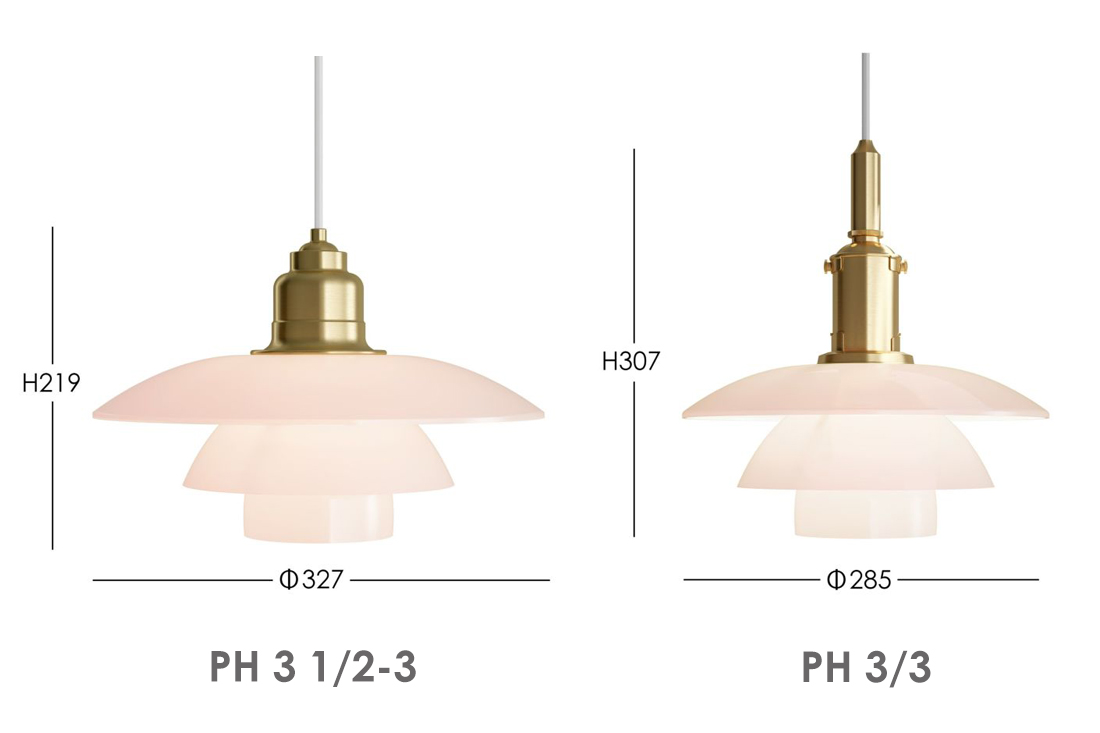 PH 3 1/2-3 Glass Pendant