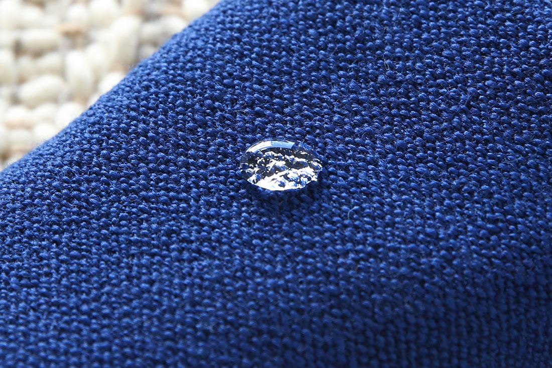 Vidarの生地の撥水性