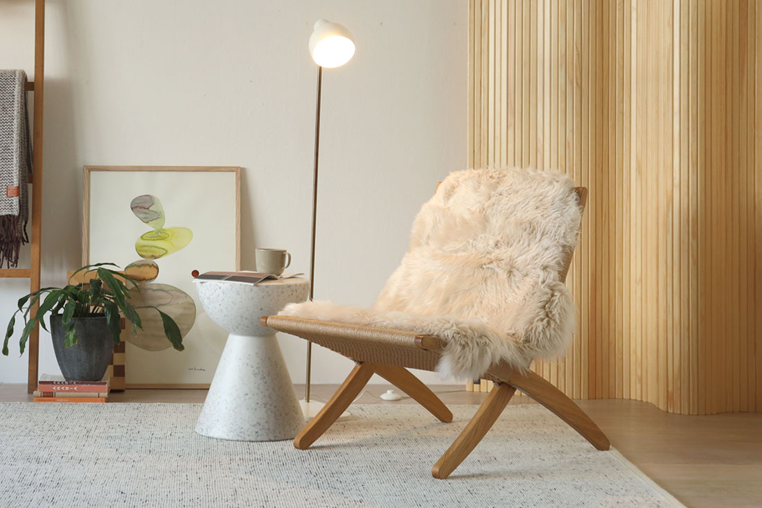 心地よい柔らかさと温かさ最高品質のシープスキン