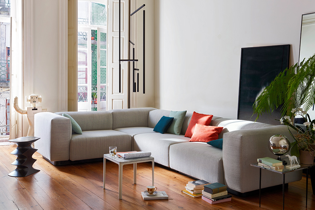 ソフトモジュラーソファ リビングスタイリング