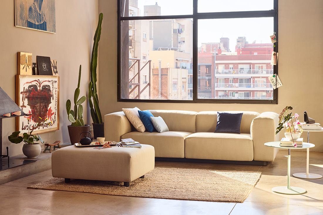 ソフトモジュラーソファ リビングスタイリング