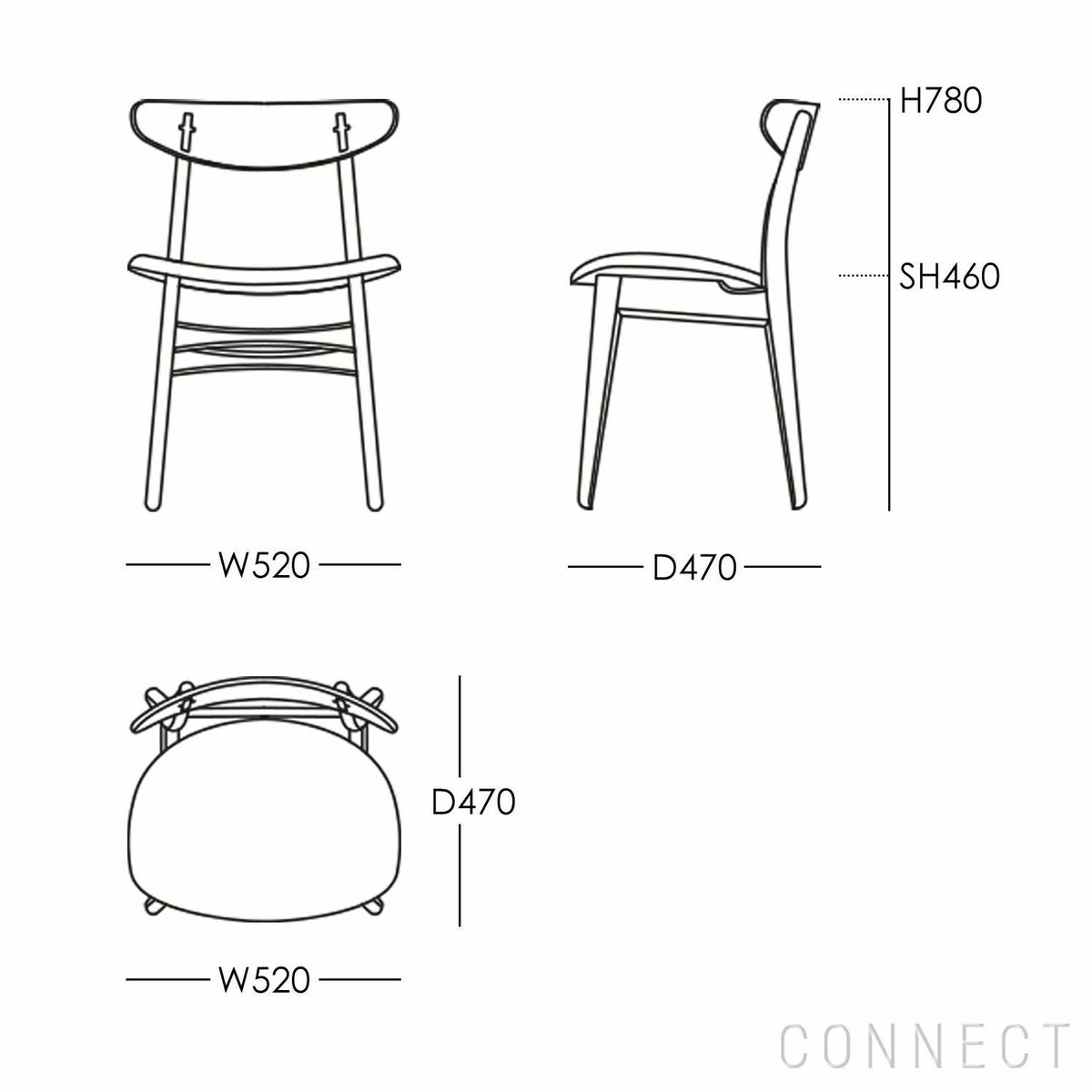 CARL HANSEN&SON （カールハンセン＆サン） CH30P / オーク材・ブラック塗装  thor301