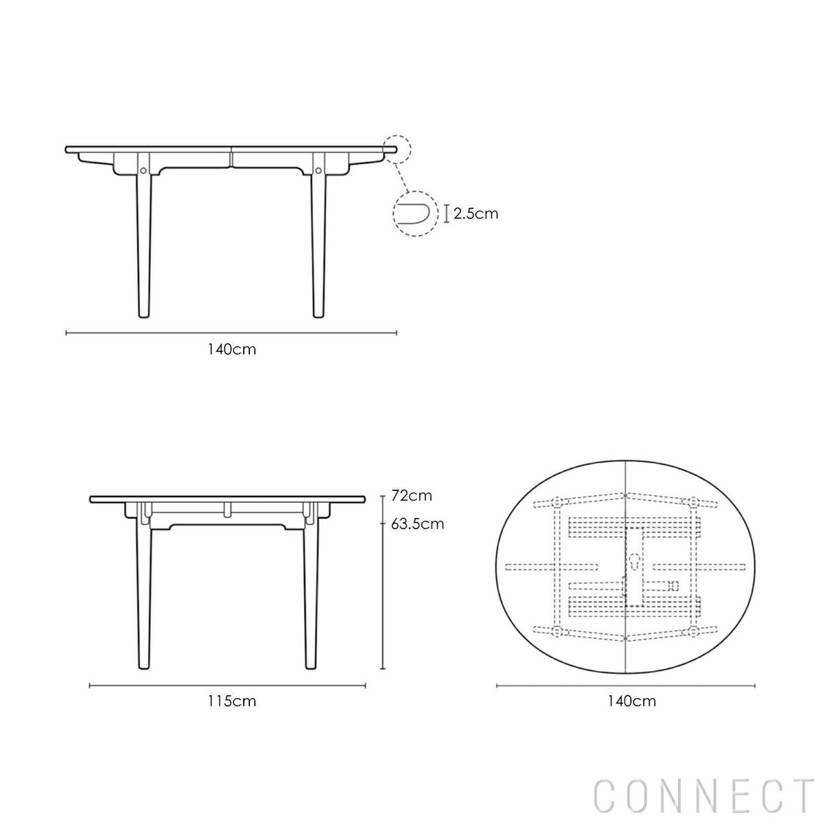 CARL HANSEN & SON （カール・ハンセン＆サン） CH337 / ダイニングテーブル オーク材・オイル仕上げ