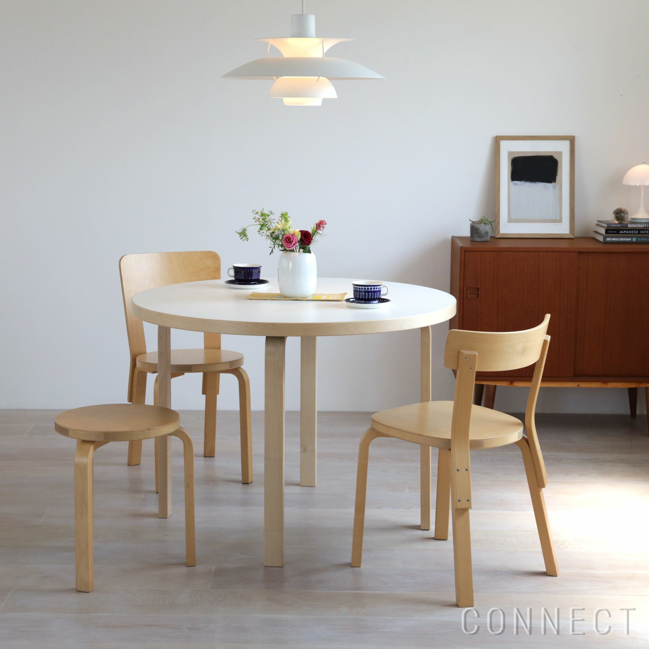 Artek（アルテック） / TABLE 90A / バーチ材 / 天板・ホワイト