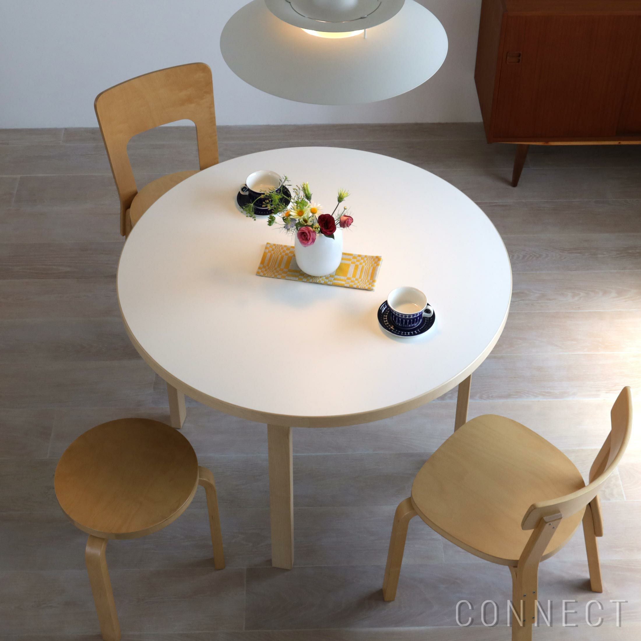 Artek（アルテック） / TABLE 90A / バーチ材 / 天板・ホワイト