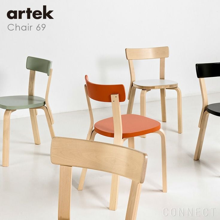 Artek（アルテック） / CHAIR 69（チェア69） / バーチ材 / 座面・ホワイトラミネート
