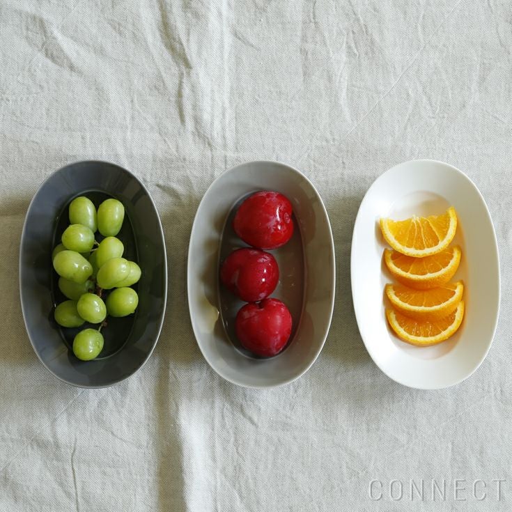 yumiko iihoshi porcelain （イイホシユミコ）/ Oval plate S / オーバルプレート　S (moon gray)