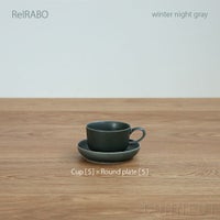 yumiko iihoshi porcelain （イイホシユミコ） ReIRABO（リイラボ） ラウンドプレート Sサイズ〈winter night gray〉