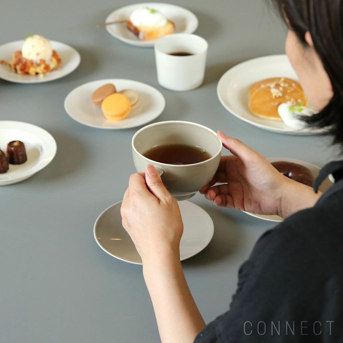 yumiko iihoshi porcelain （イイホシユミコ） OXYMORONⅡ（オクシモロン2） ティーカップ グレー