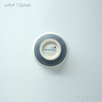 yumiko iihoshi porcelain （イイホシユミコ） with 4（ウィズ4） 12 plate　グレー