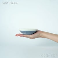 yumiko iihoshi porcelain （イイホシユミコ） with 4（ウィズ4） 12 plate　グレー