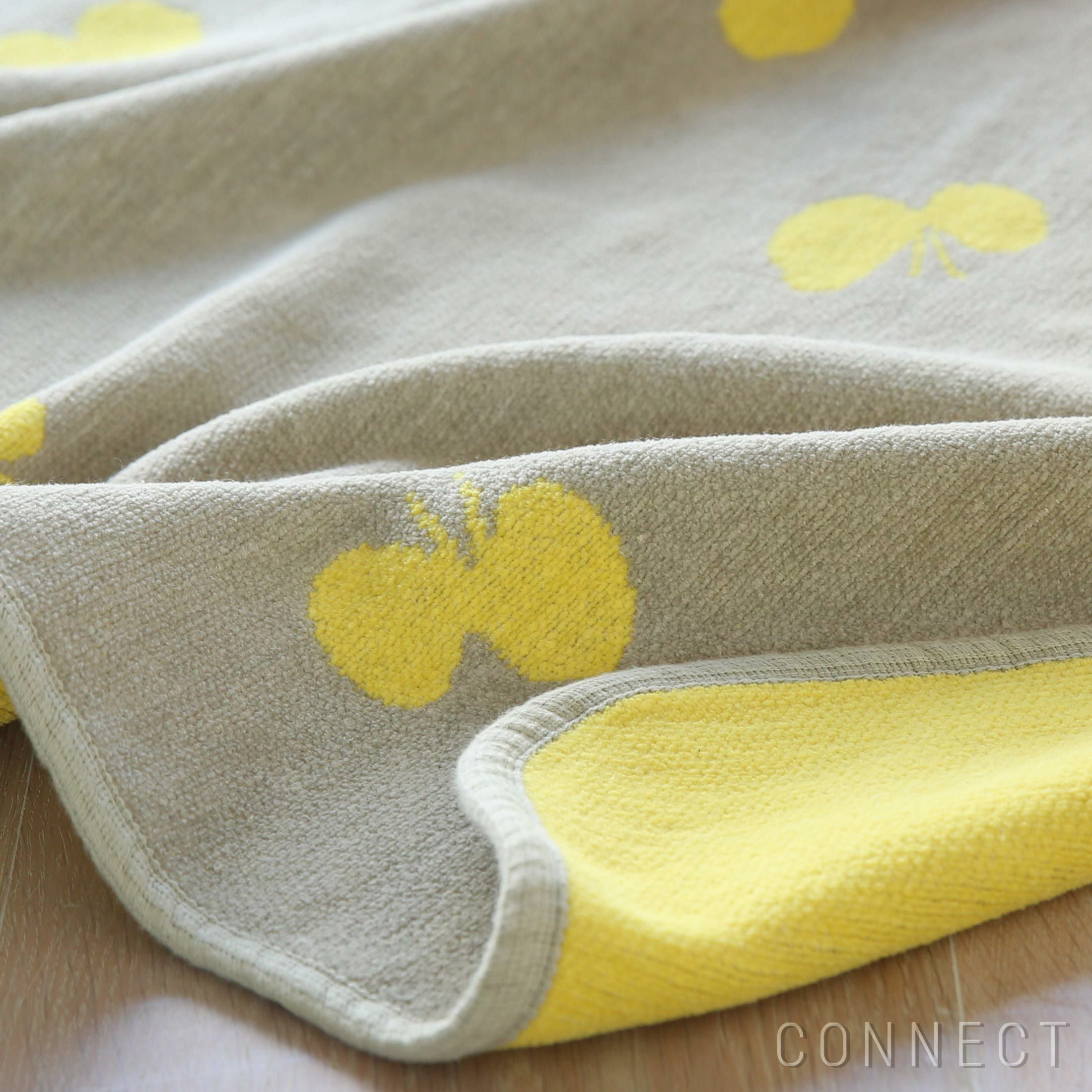 KLIPPAN（クリッパン）×mina perhonen（ミナ ペルホネン） / CHOUCHO ミニ　コットンブランケット　70×90cm