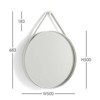 HAY（ヘイ） / STRAP MIRROR NO 2（ストラップミラー） / Φ50cm / ライトグレー / ミラー