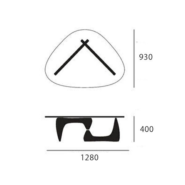 ［RJさま専用］［天板のみ］イサムノグチ vitra社製 ウォールナット Vitra（ヴィトラ） / イサム・ノグチ Coffee Table（コーヒーテーブル