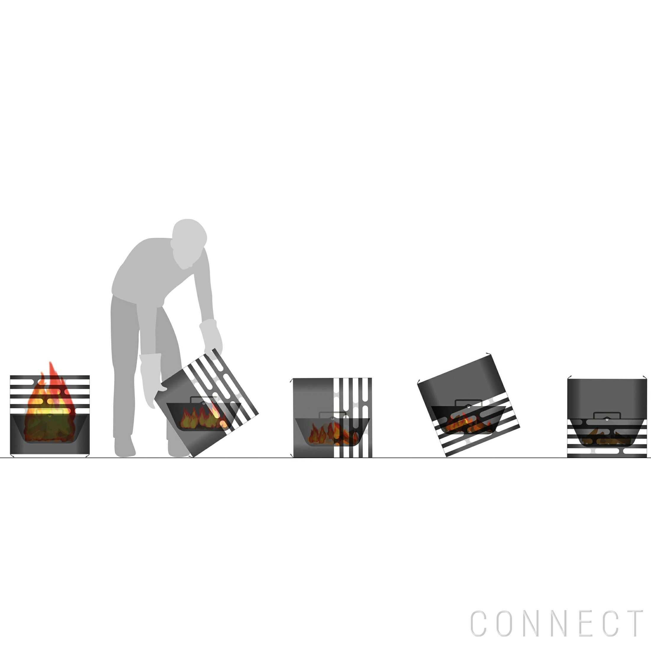 Hofats（ホーファッツ） / CUBE Fire basket black（キューブ