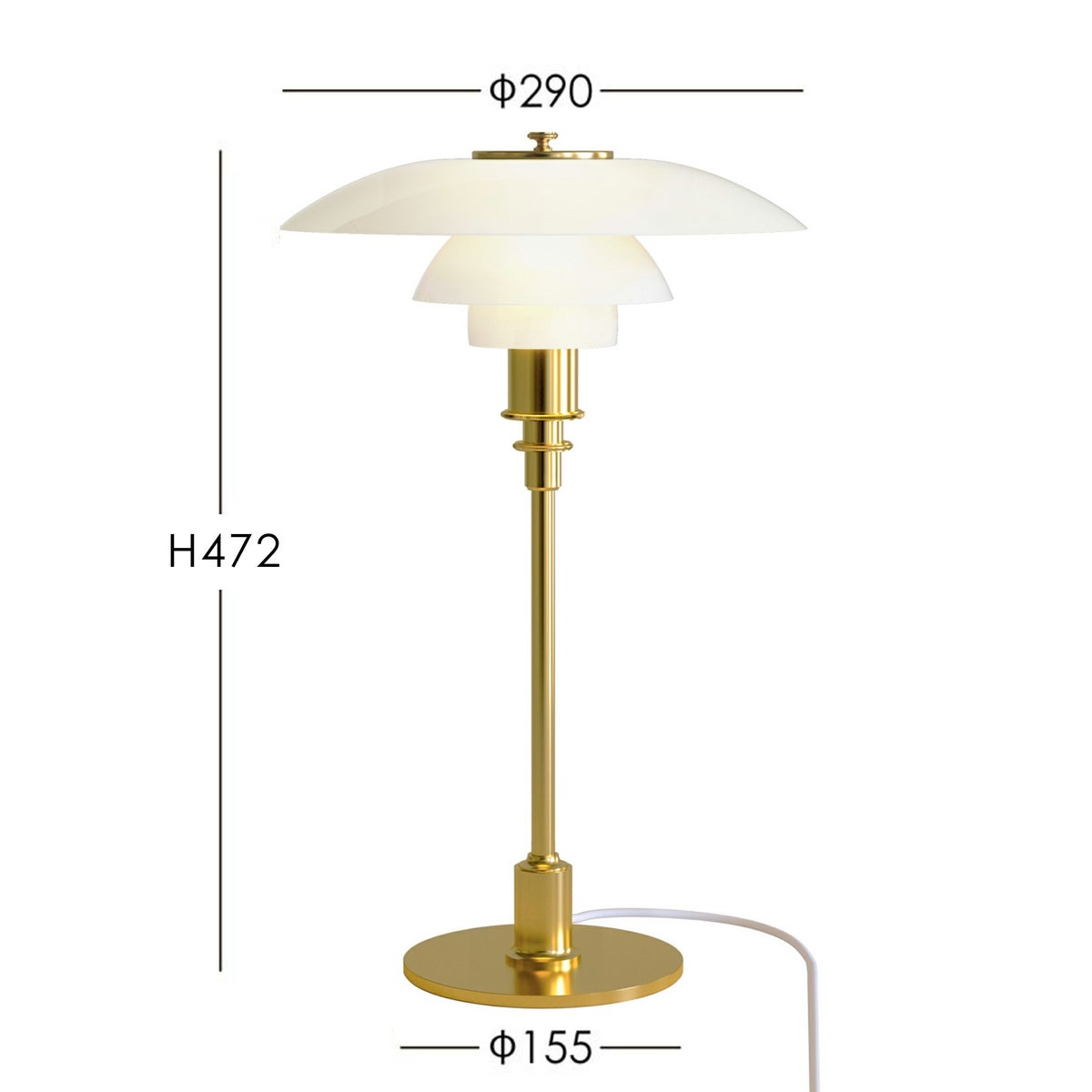 louis poulsen(ルイスポールセン)　 PH 3/2 Table 真鍮・メタライズド