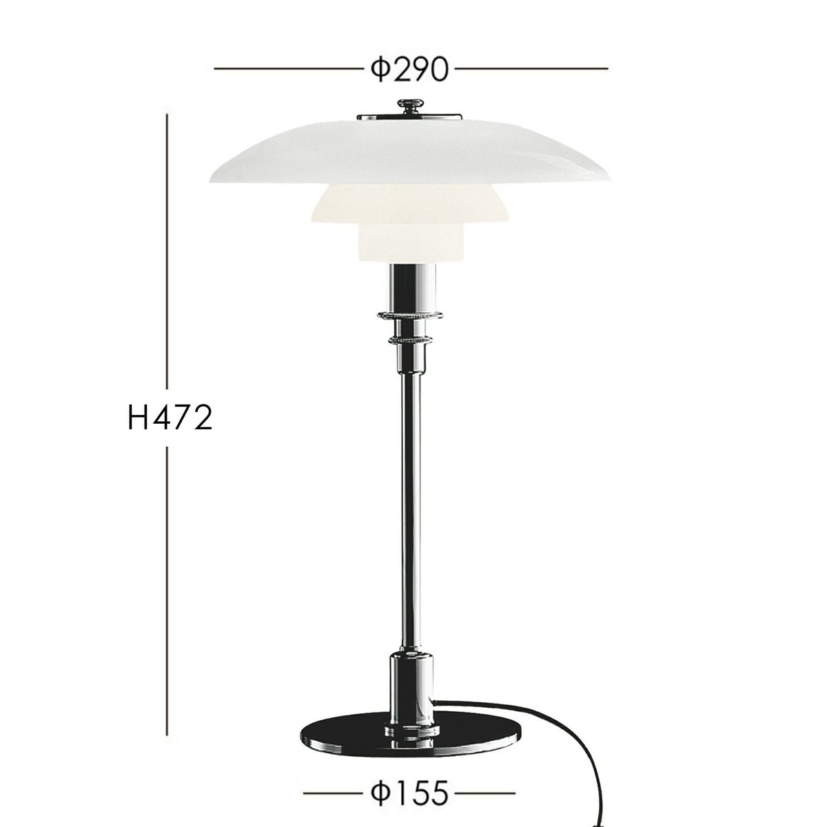 louis poulsen(ルイスポールセン)　 PH 3/2 Table  シルヴァー・クローム