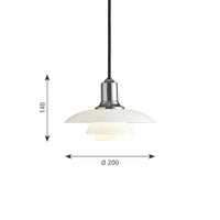 louis poulsen(ルイスポールセン)　 PH 2/1 Pendant　シルヴァー・クローム