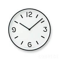 LEMNOS(レムノス)/MONO Clock(モノクロック)  掛け時計　文字指標  ホワイト