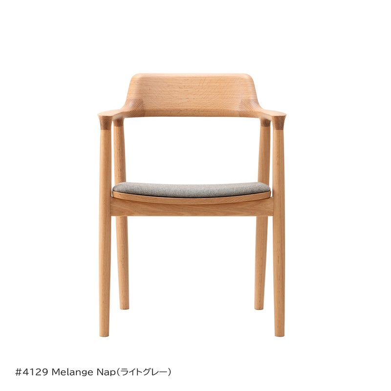 MARUNI COLLECTION (マルニコレクション)/ HIROSHIMA（ヒロシマ） アームチェア（張座）/M02 SAGA/オーク/オイル/ナチュラルホワイト