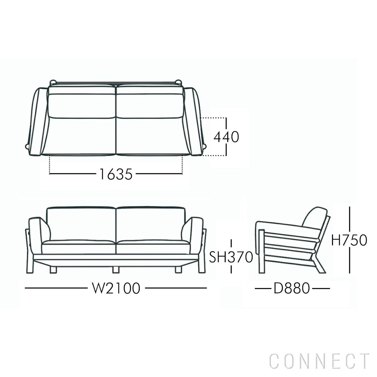 Karimoku New Standard（カリモク ニュースタンダード） / CASTOR SOFA （キャストールソファ）/ 3-SEATER / PURE OAK （3シーター / ピュアオーク） / Mode