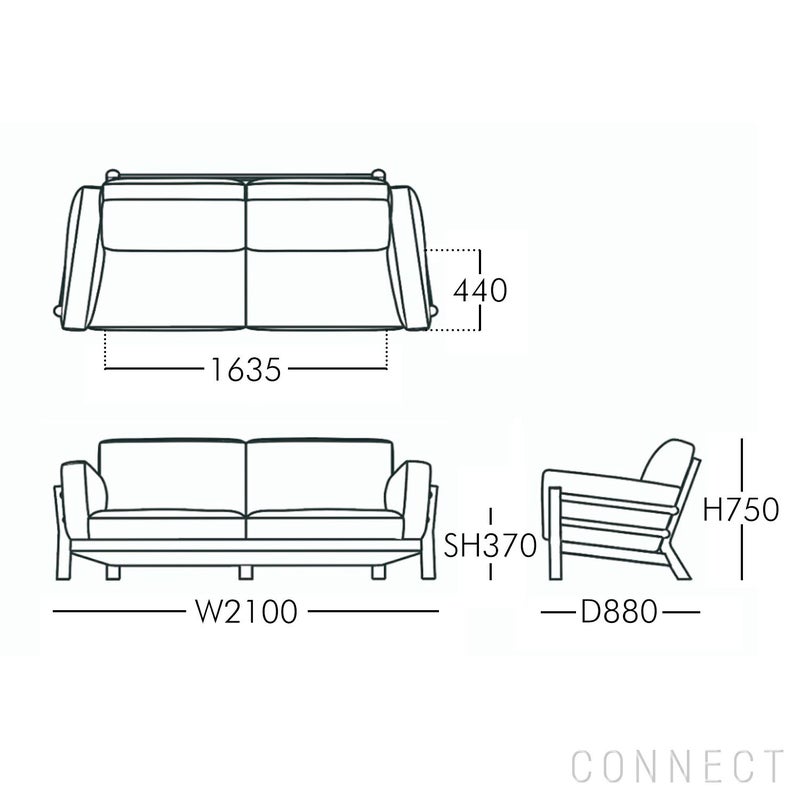 Karimoku New Standard（カリモク ニュースタンダード） / CASTOR SOFA （キャストールソファ）/ 3-SEATER / PURE OAK （3シーター / ピュアオーク） / Mode
