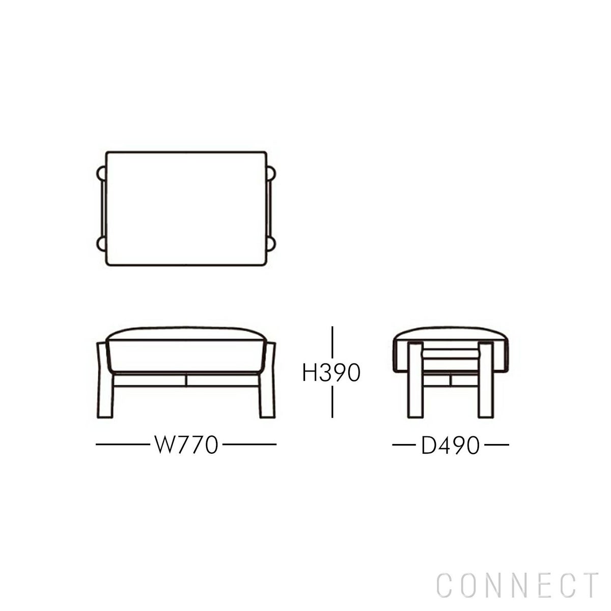 Karimoku New Standard（カリモク ニュースタンダード） / CASTOR SOFA （キャストールソファ）/ OTTOMAN / PURE OAK （オットマン / ピュアオーク） / Mode