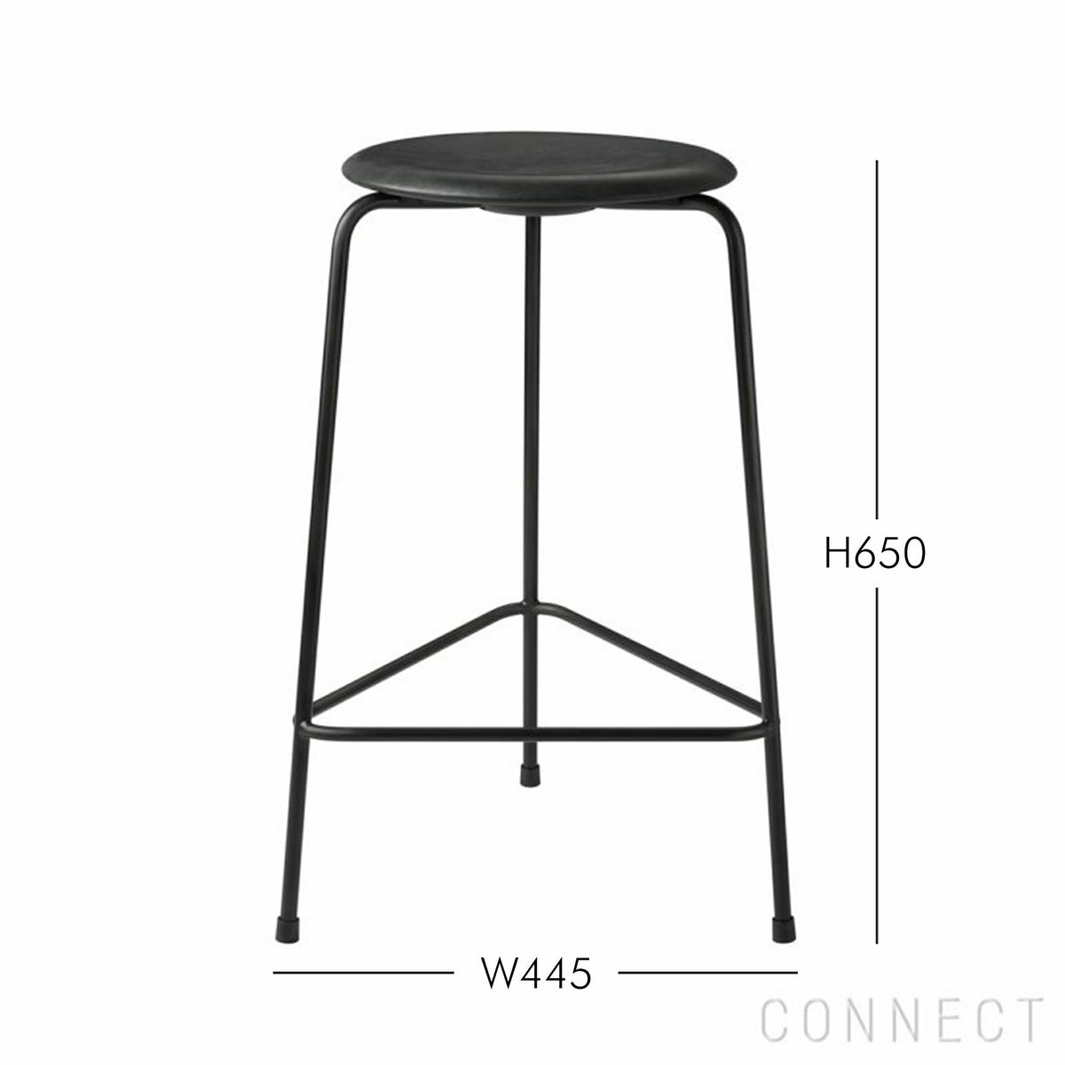 FRITZ HANSEN（フリッツ・ハンセン） / HIGH DOT（ハイドットスツール） / インテンスレザー / ブラック