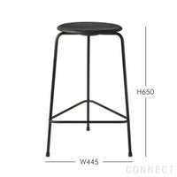 FRITZ HANSEN（フリッツ・ハンセン） / HIGH DOT（ハイドットスツール） / インテンスレザー / ブラック