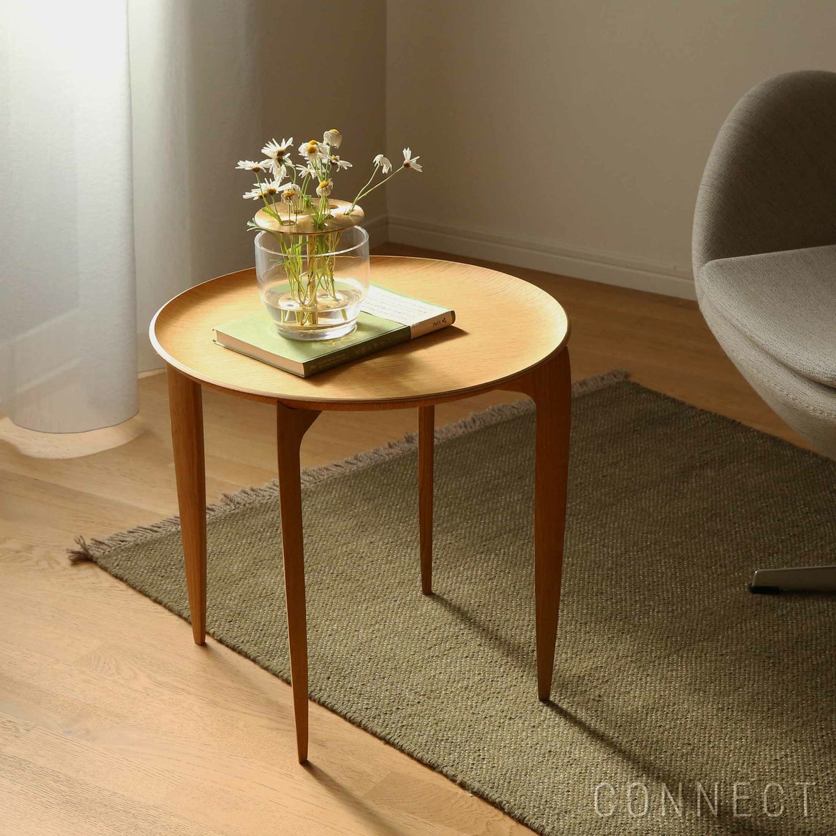 FRITZ HANSEN（フリッツ・ハンセン） / TRAY TABLE（トレイテーブル） / 折りたたみ式トレイテーブル / φ45cm / オーク