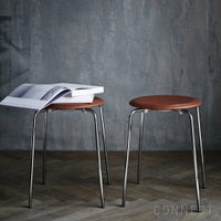 Fritz Hansen(フリッツ ハンセン) Arne Jacobsen アルネ・ヤコブセン /DOT ドットスツール / ワイルドレザー（旧エレガンスレザー）ウォルナット
