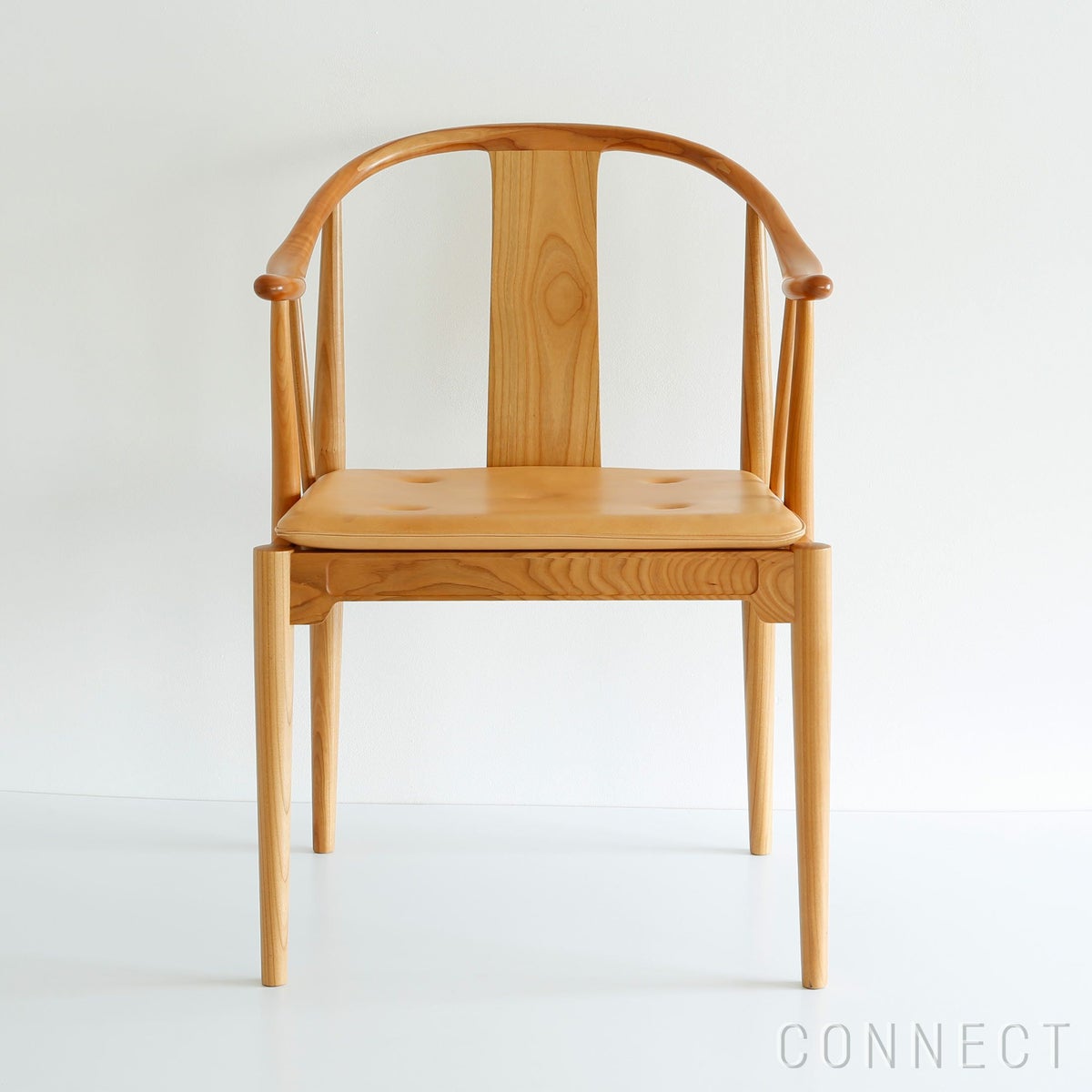 FRITZ HANSEN（フリッツ・ハンセン） / CHINA CHAIR（チャイナチェア） / チェリー（ラッカー仕上げ） / シートクッション：ナチュラルレザー