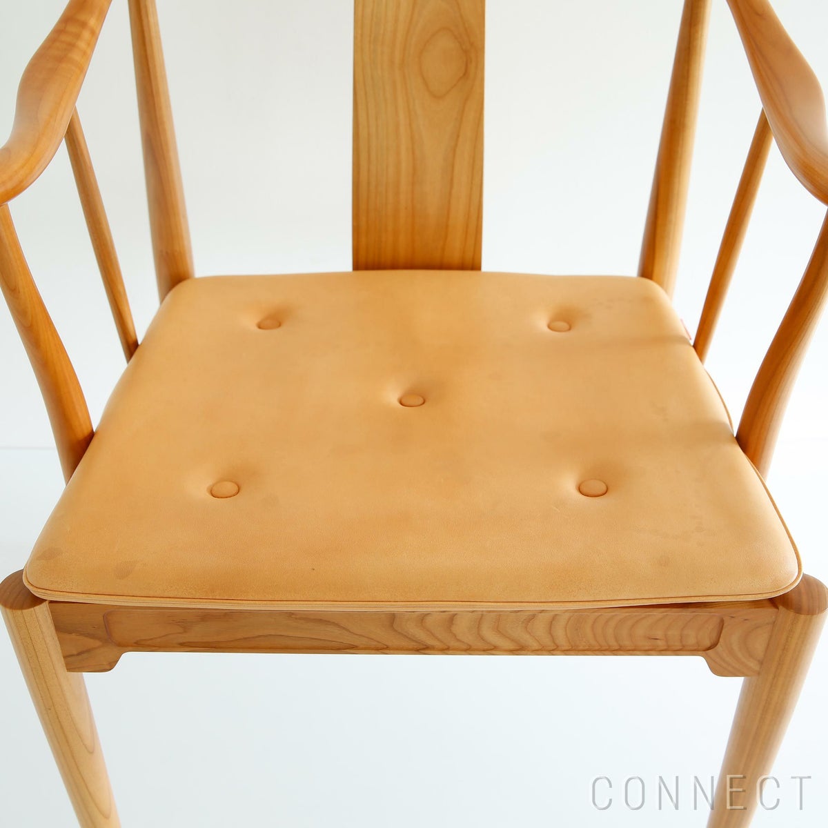 FRITZ HANSEN（フリッツ・ハンセン） / CHINA CHAIR（チャイナチェア） / チェリー（ラッカー仕上げ） / シートクッション：ナチュラルレザー