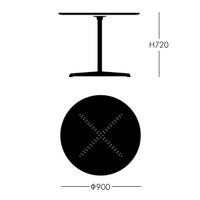 FRITZ HANSEN（フリッツ・ハンセン） / TABLE SERIES（テーブルシリーズ）A623 / 円テーブル / ホワイト / クローム脚 / Φ90cm【組立無料】